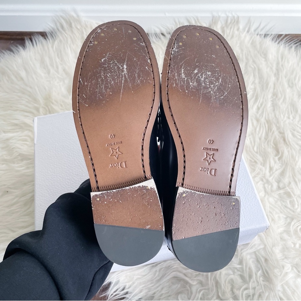 Dior D-Academy Tassel Loafer Black Brushed Calfskin Leather size 40 - Picture 10 of 13